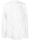 Comme Des Garçons Homme Deux Draped Long-sleeve Shirt In White