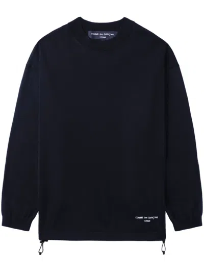 Comme Des Garçons Homme Deux Drawstring-hem Sweatshirt In Blue