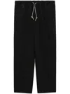 Comme Des Garçons Homme Deux Drawstring Straight-leg Trousers In Black