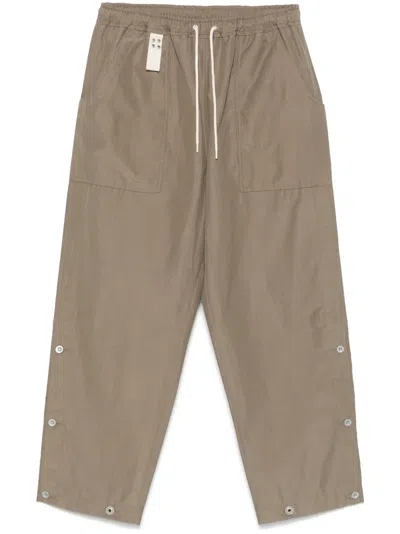 Comme Des Garçons Homme Deux Drawstring Trousers In Grey Beige