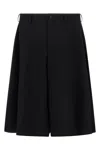 Comme Des Garçons Homme Deux Extra Loose Leg Bermuda Shorts In Black