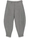 Comme Des Garçons Homme Deux Felted-finish Trousers In Grey