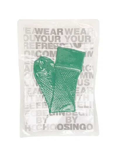 Comme Des Garçons Homme Deux Fishnet Socks In Green