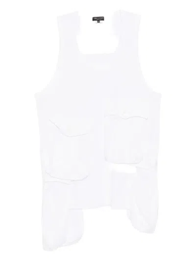 Comme Des Garçons Homme Deux Flap Pocket Vest In White