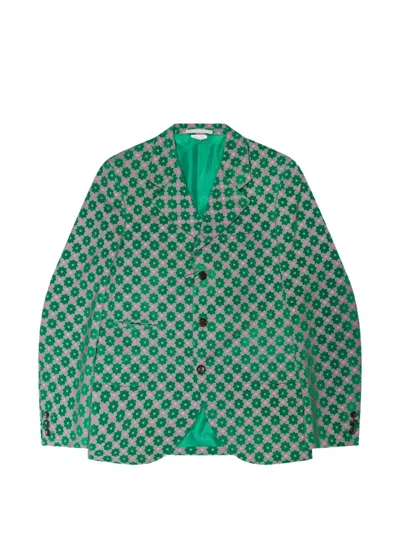 Comme Des Garçons Homme Deux Comme Des Garcons Homme Plus Printed Three Buttons Blazer Multicolor In Green
