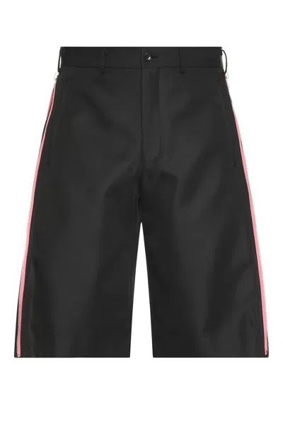 Comme Des Garçons Homme Deux Polyester Gabardine Shorts In Black