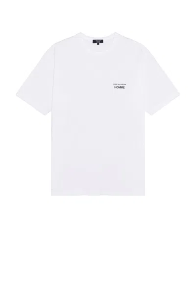 Comme Des Garçons Homme Deux Garment Print Tee In White