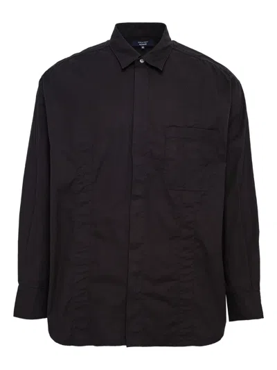 Comme Des Garçons Homme Deux Garment-washed Shirt In Black