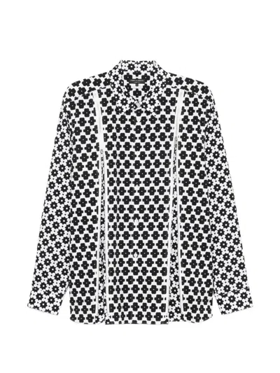 Comme Des Garçons Homme Deux Comme Des Garcons Homme Plus / Black Pattern Zip Shirt White