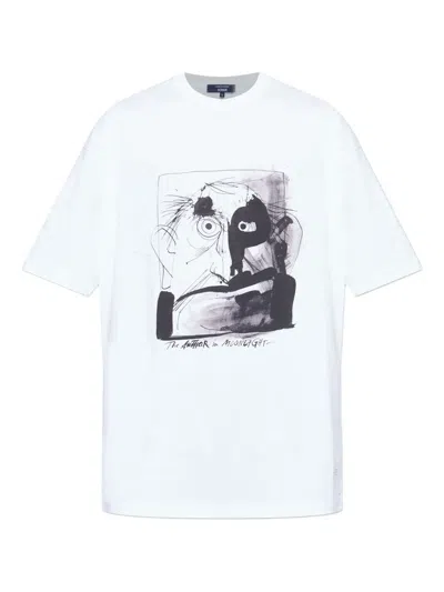 Comme Des Garçons Homme Deux Graphic-print T-shirt In White
