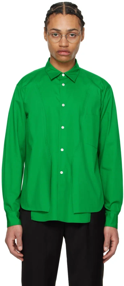 Comme Des Garçons Homme Deux Green Vented Shirt