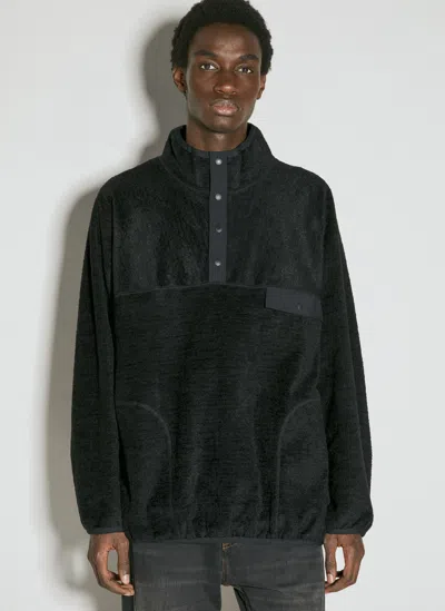 Comme Des Garçons Homme Deux Half-button Sweatshirt In Black