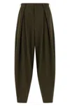 Comme Des Garçons Homme Deux Herringbone Wool Pants In Green