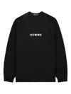 Comme Des Garçons Homme Deux Logo Crewneck Sweatshirt In Black
