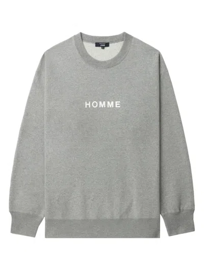 Comme Des Garçons Homme Deux Homme-print Sweatshirt In 灰色