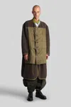 Comme Des Garçons Homme Deux Wool-blend Layered Overcoat In Black