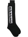 Comme Des Garçons Homme Deux Black Graphic Socks In Black