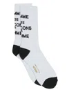 Comme Des Garçons Homme Deux Intarsia-logo Knitted Socks In White