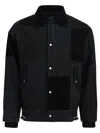 Comme Des Garçons Homme Deux Jacket With Tone-on-tone Patchwork Jackets And Coats Black In Black