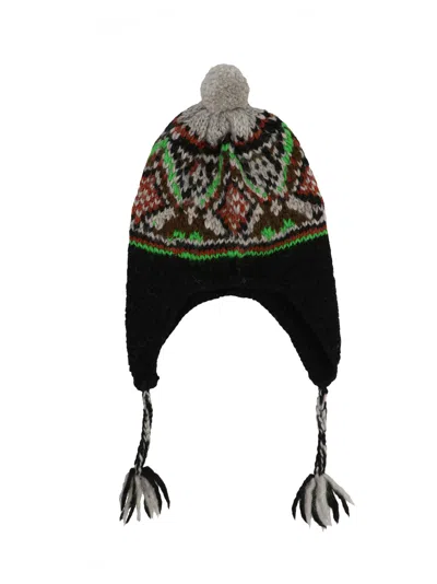 Comme Des Garçons Homme Deux Jacquard Beanie In Black