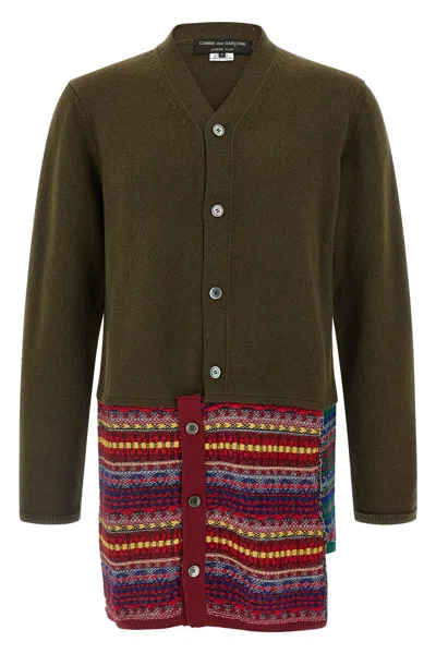 COMME DES GARÇONS HOMME DEUX JACQUARD INSERT CARDIGAN