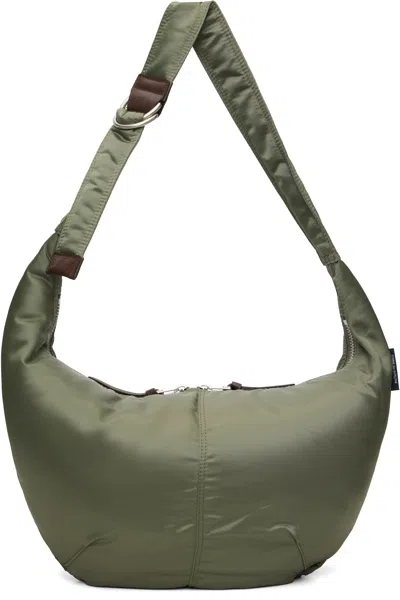 Comme Des Garçons Homme Deux Khaki Cotton Nylon Double Tweel Bag In Green