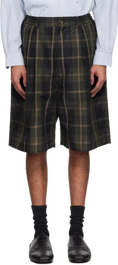 COMME DES GARÇONS HOMME DEUX KHAKI LINEN SHORTS