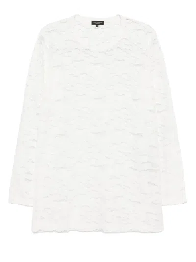 Comme Des Garçons Homme Deux Lace Embroidery T-shirt In White