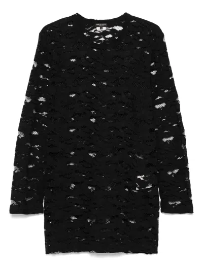 Comme Des Garçons Homme Deux Lace T-shirt In Black