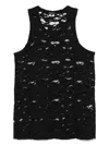 Comme Des Garçons Homme Deux Lace Tank Top In Black