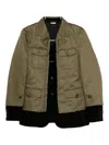 Comme Des Garçons Homme Deux Spliced Military Blazer In Green