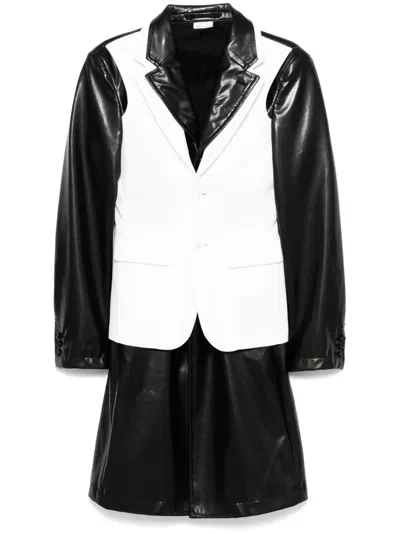 Comme Des Garçons Homme Deux Layered Coat In Black