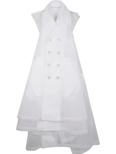 Comme Des Garçons Homme Deux Layered Dress In White