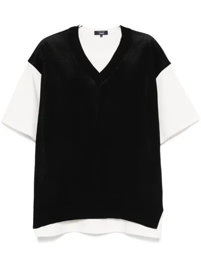 Comme Des Garçons Homme Deux Layered-effect T-shirt In White