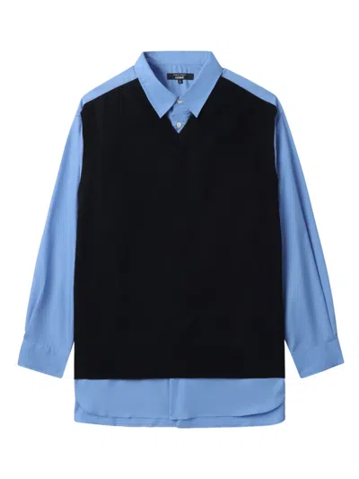 Comme Des Garçons Homme Deux Layered Shirt In 蓝色