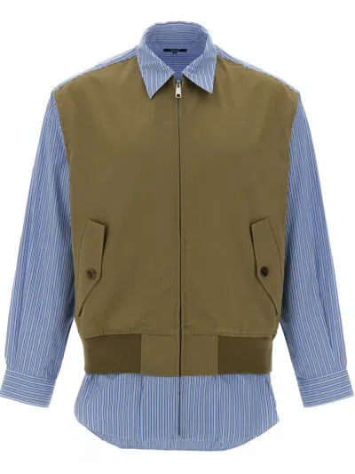 Comme Des Garçons Homme Deux Layered Shirt In Green