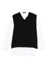 Comme Des Garçons Homme Deux Layered Shirt In White