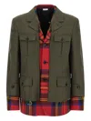 Comme Des Garçons Homme Deux Layered Wool Military Jacket In Brown