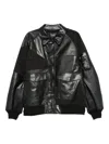 Comme Des Garçons Homme Deux Panel Construction Bomber Jacket In Black