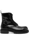 Comme Des Garçons Homme Deux Leather Boots In Black