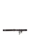 Comme Des Garçons Homme Deux Steer Oil Leather Belt In Black