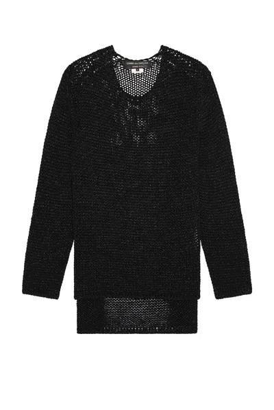 Comme Des Garçons Homme Deux Lily Yarn Jersey Top In Black