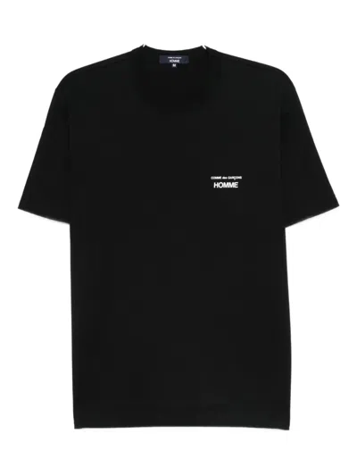 Comme Des Garçons Homme Deux Logo-detail T-shirt In Black