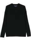 Comme Des Garçons Homme Deux Logo-embroidered Cotton Jumper In Black