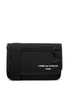 Comme Des Garçons Homme Deux Logo-embroidered Messenger Bag In Black