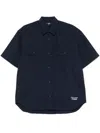 Comme Des Garçons Homme Deux Hemd Mit Logo-stickerei In Blau