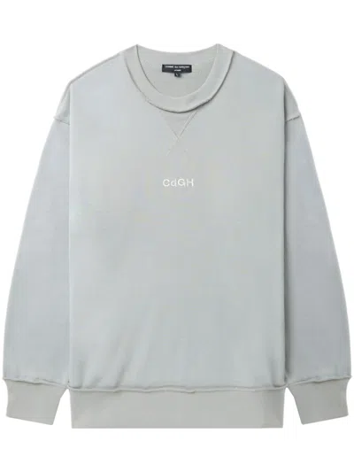 Comme Des Garçons Homme Deux Logo-embroidered Sweatshirt In Grey