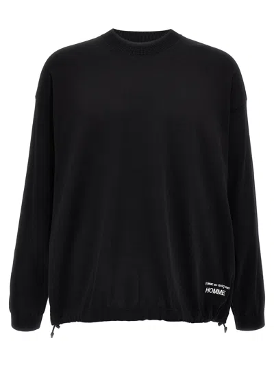 Comme Des Garçons Homme Deux Logo Embroidery Sweater Sweaters And Cardigans In Black