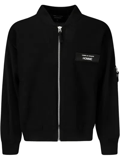 COMME DES GARÇONS HOMME DEUX LOGO-PATCH BOMBER JACKET