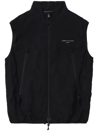 Comme Des Garçons Homme Deux Logo-patch Gilet In Black